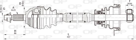 Open Parts DRS6352.00 - Antriebswelle alexcarstop-ersatzteile.com