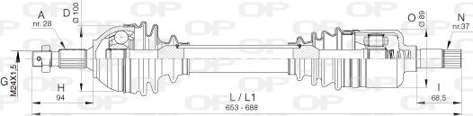 Open Parts DRS6387.00 - Antriebswelle alexcarstop-ersatzteile.com