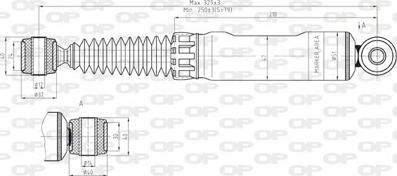 Open Parts SAB8143.12 - Stoßdämpfer alexcarstop-ersatzteile.com