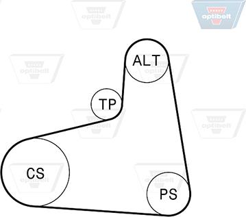 Optibelt 6 PK 906KT2 - Keilrippenriemensatz alexcarstop-ersatzteile.com