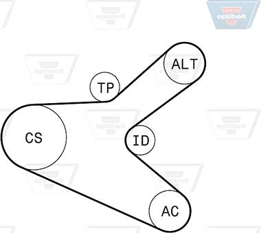 Optibelt 6 PK 1153KT2 - Keilrippenriemensatz alexcarstop-ersatzteile.com