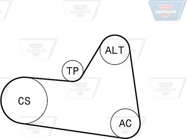 Optibelt 6 PK 1710KT1 - Keilrippenriemensatz alexcarstop-ersatzteile.com
