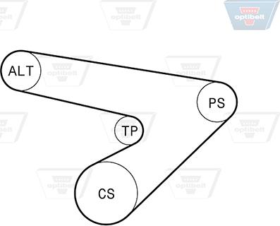 Optibelt 6 PK 1725KT2 - Keilrippenriemensatz alexcarstop-ersatzteile.com