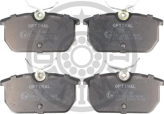 Optimal 9460 - Bremsbelagsatz, Scheibenbremse alexcarstop-ersatzteile.com