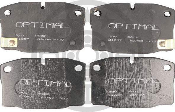 Optimal 9602 - Bremsbelagsatz, Scheibenbremse alexcarstop-ersatzteile.com