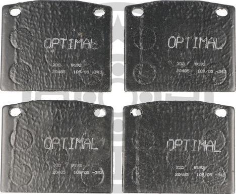 Optimal 9192 - Bremsbelagsatz, Scheibenbremse alexcarstop-ersatzteile.com