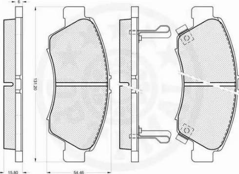 Optimal 9816 - Bremsbelagsatz, Scheibenbremse alexcarstop-ersatzteile.com