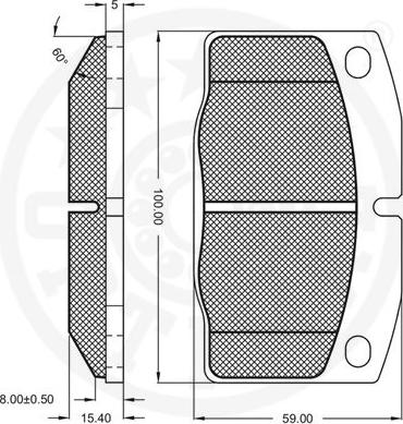 Optimal 9360 - Bremsbelagsatz, Scheibenbremse alexcarstop-ersatzteile.com