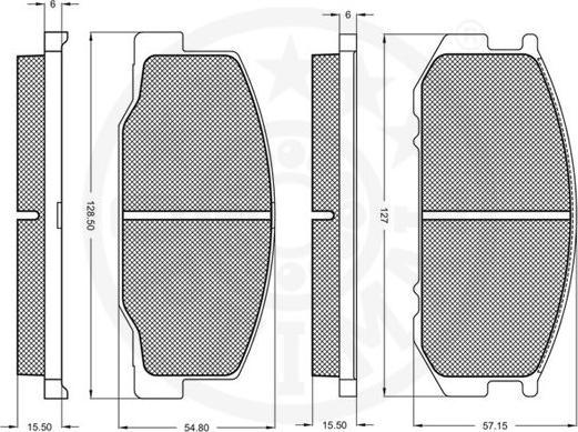 Optimal 9316 - Bremsbelagsatz, Scheibenbremse alexcarstop-ersatzteile.com