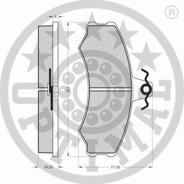 Optimal 9292 - Bremsbelagsatz, Scheibenbremse alexcarstop-ersatzteile.com