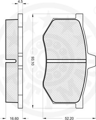 Optimal 5305 - Bremsbelagsatz, Scheibenbremse alexcarstop-ersatzteile.com