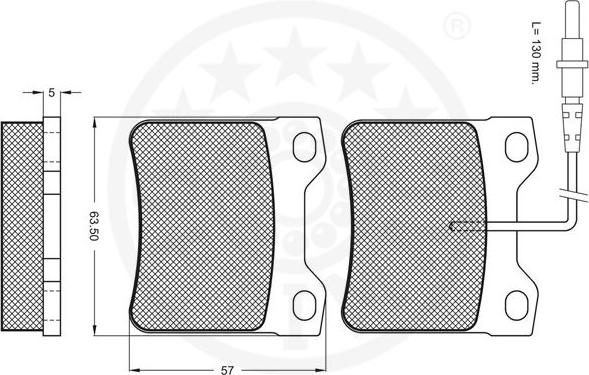 Optimal 10096 - Bremsbelagsatz, Scheibenbremse alexcarstop-ersatzteile.com