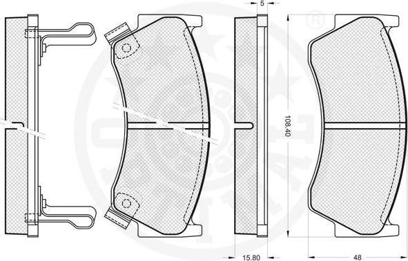 Optimal 10076 - Bremsbelagsatz, Scheibenbremse alexcarstop-ersatzteile.com