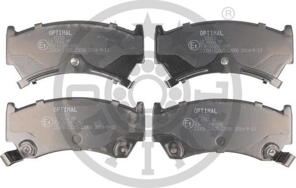 Optimal 10183 - Bremsbelagsatz, Scheibenbremse alexcarstop-ersatzteile.com