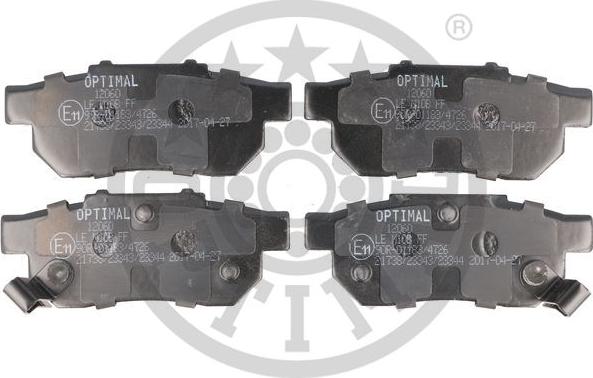 Optimal 12060 - Bremsbelagsatz, Scheibenbremse alexcarstop-ersatzteile.com