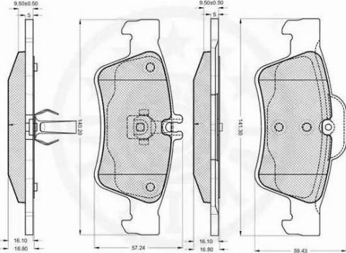 Optimal 12162 - Bremsbelagsatz, Scheibenbremse alexcarstop-ersatzteile.com