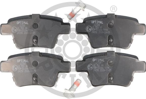 Optimal 12388 - Bremsbelagsatz, Scheibenbremse alexcarstop-ersatzteile.com