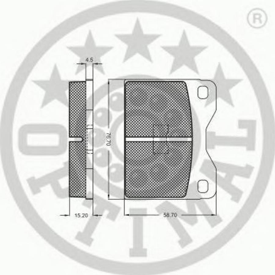 Optimal 2150/15 - Bremsbelagsatz, Scheibenbremse alexcarstop-ersatzteile.com