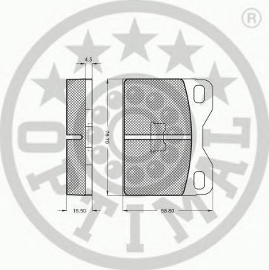 Optimal 2150/16,5 - Bremsbelagsatz, Scheibenbremse alexcarstop-ersatzteile.com