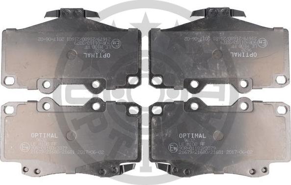 Optimal BP-09632 - Bremsbelagsatz, Scheibenbremse alexcarstop-ersatzteile.com