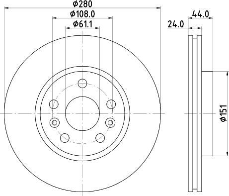 Pagid 54968 - Bremsscheibe alexcarstop-ersatzteile.com