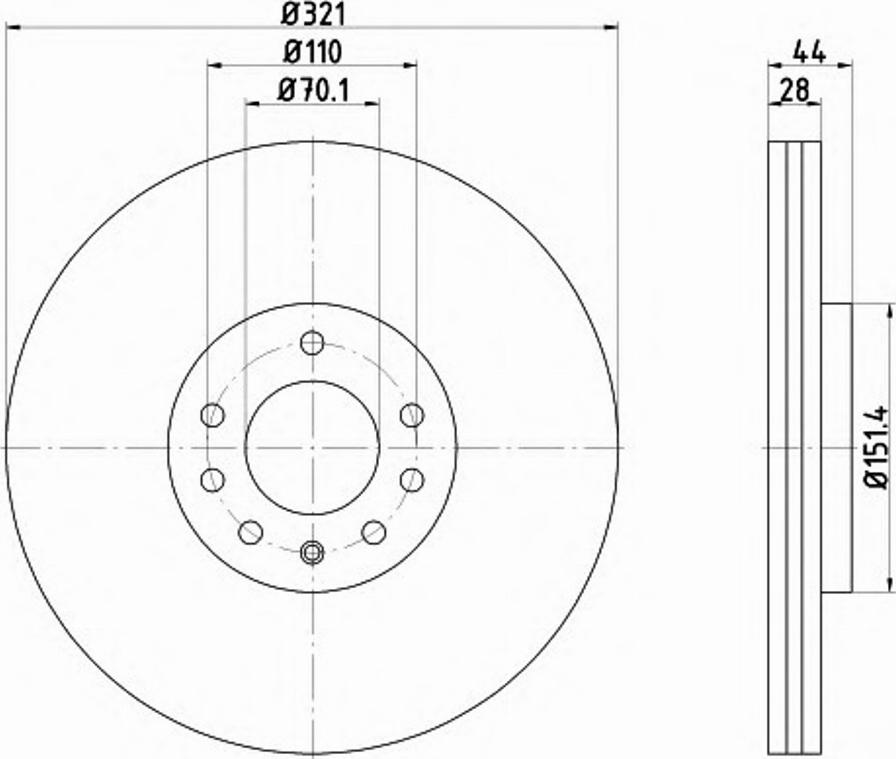 Pagid 54498PRO - Bremsscheibe alexcarstop-ersatzteile.com