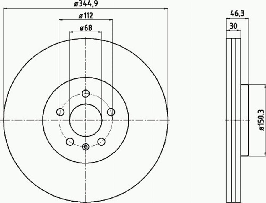 Pagid 54439PRO - Bremsscheibe alexcarstop-ersatzteile.com