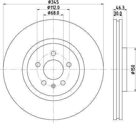 Pagid 54439 - Bremsscheibe alexcarstop-ersatzteile.com