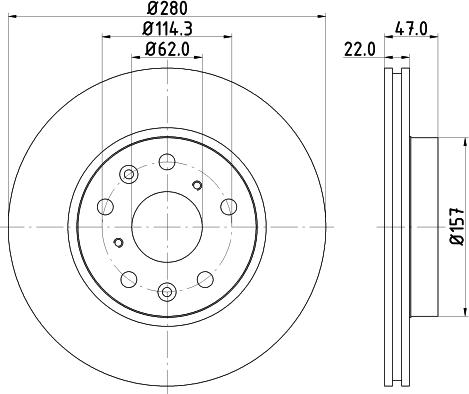 Pagid 54566 - Bremsscheibe alexcarstop-ersatzteile.com