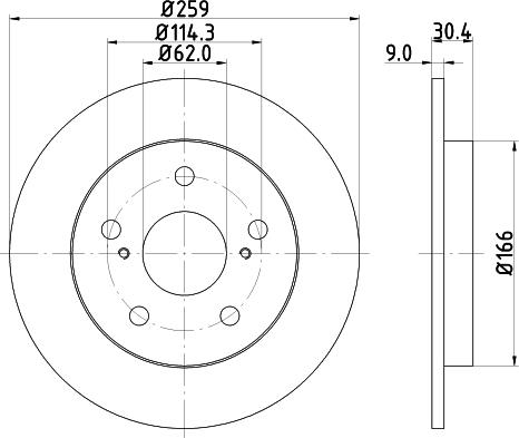 Pagid 54641 - Bremsscheibe alexcarstop-ersatzteile.com