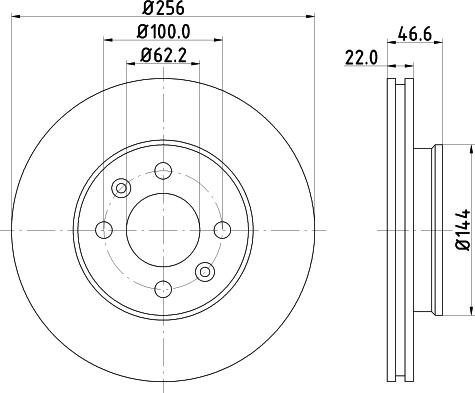 Pagid 54647 - Bremsscheibe alexcarstop-ersatzteile.com