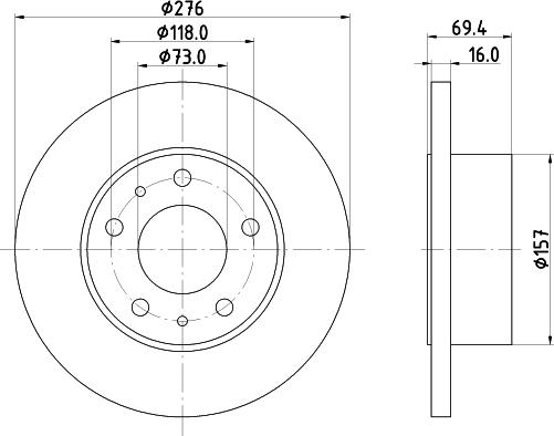 Pagid 54047 - Bremsscheibe alexcarstop-ersatzteile.com