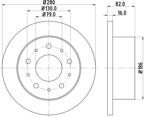 Pagid 54162 - Bremsscheibe alexcarstop-ersatzteile.com