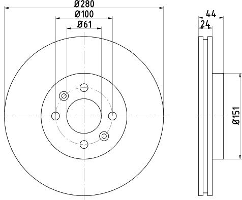 Pagid 54139 - Bremsscheibe alexcarstop-ersatzteile.com