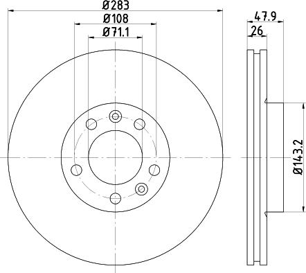 Pagid 54294 - Bremsscheibe alexcarstop-ersatzteile.com