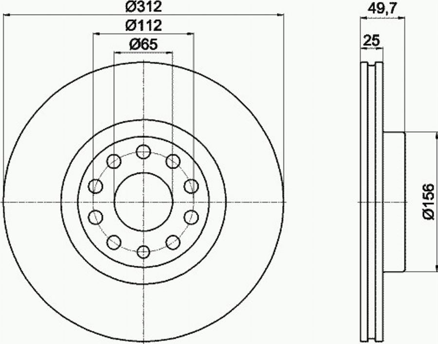 Pagid 54205PRO - Bremsscheibe alexcarstop-ersatzteile.com