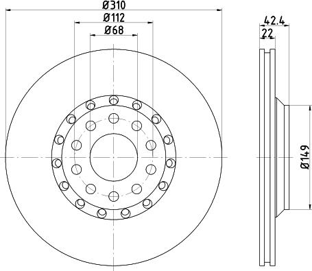 Pagid 54224 - Bremsscheibe alexcarstop-ersatzteile.com