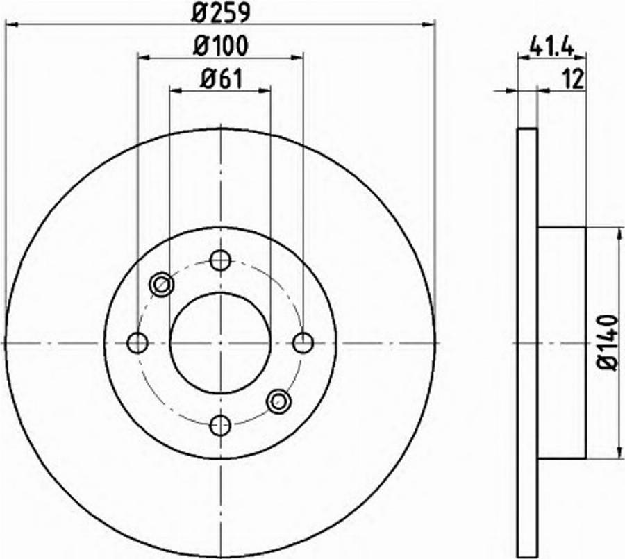 Pagid 54751PRO - Bremsscheibe alexcarstop-ersatzteile.com