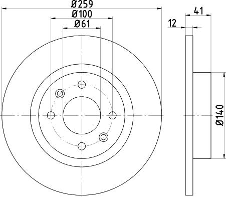 Pagid 54751 - Bremsscheibe alexcarstop-ersatzteile.com