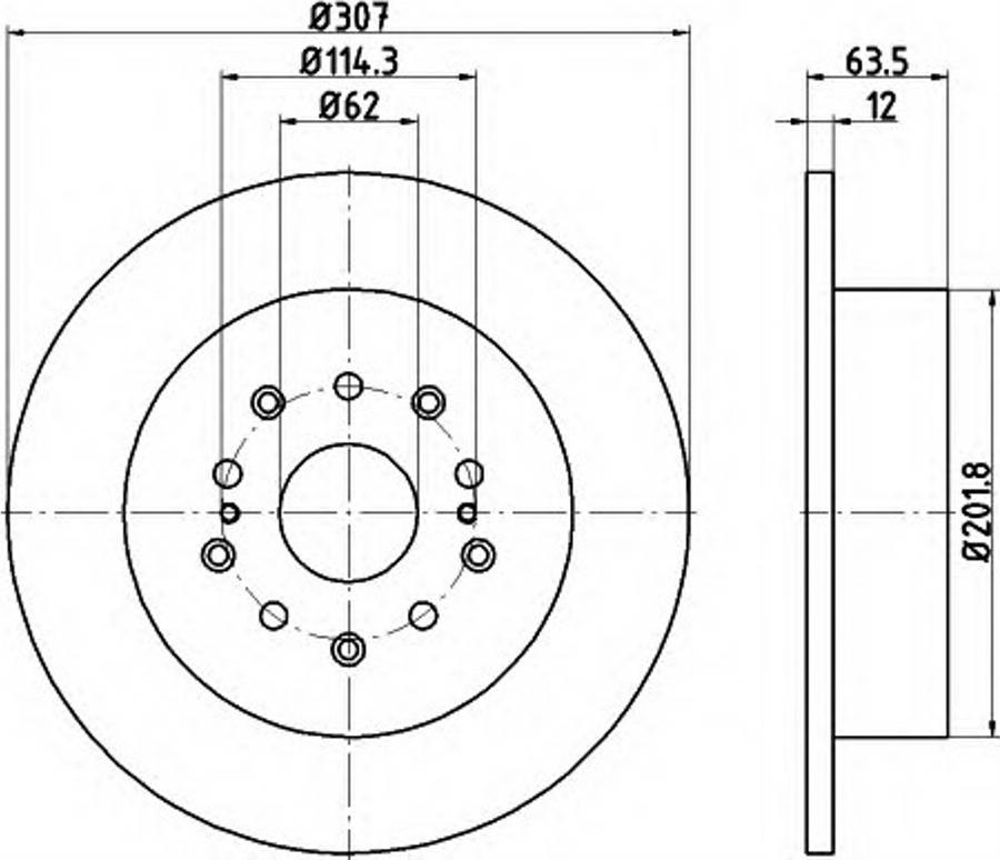 Pagid 54708PRO - Bremsscheibe alexcarstop-ersatzteile.com