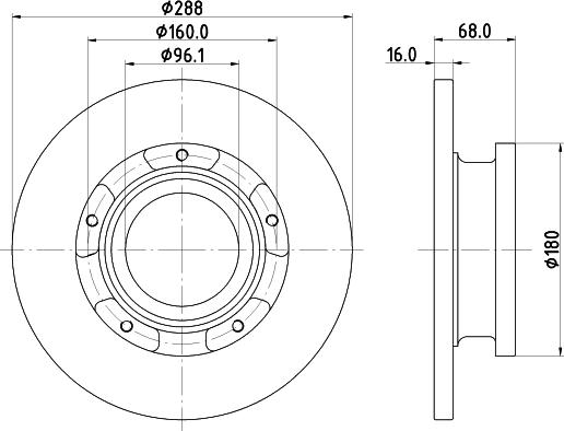 Pagid 55607 - Bremsscheibe alexcarstop-ersatzteile.com