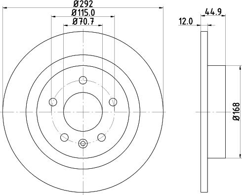 Pagid 55057 - Bremsscheibe alexcarstop-ersatzteile.com