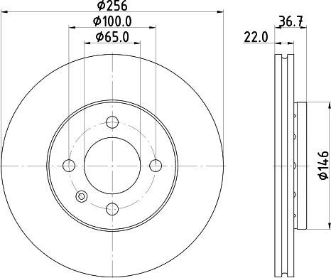 Pagid 55870 - Bremsscheibe alexcarstop-ersatzteile.com