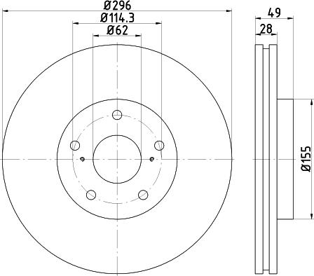 Pagid 55350 - Bremsscheibe alexcarstop-ersatzteile.com