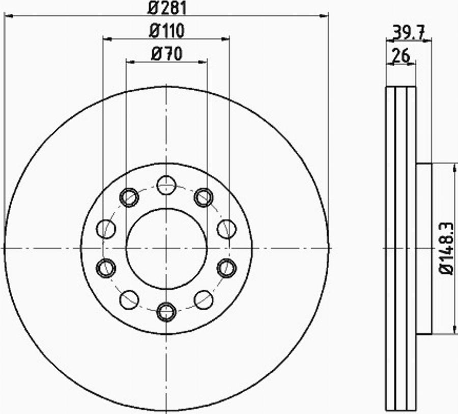 Pagid 55301PRO - Bremsscheibe alexcarstop-ersatzteile.com