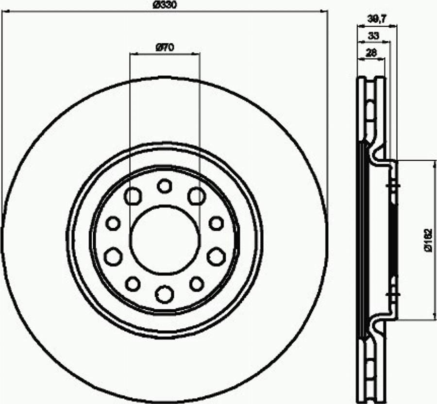 Pagid 55209PRO - Bremsscheibe alexcarstop-ersatzteile.com