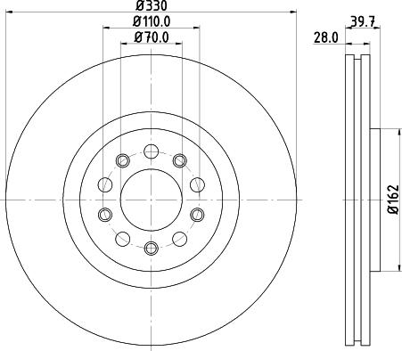 Pagid 55209 - Bremsscheibe alexcarstop-ersatzteile.com