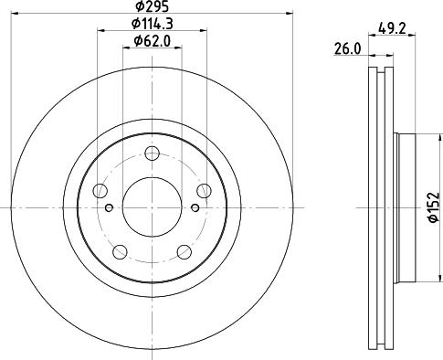 Pagid 55224 - Bremsscheibe alexcarstop-ersatzteile.com