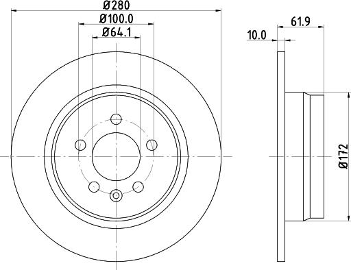 Pagid 50300 - Bremsscheibe alexcarstop-ersatzteile.com