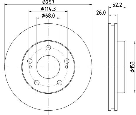 Pagid 50206 - Bremsscheibe alexcarstop-ersatzteile.com